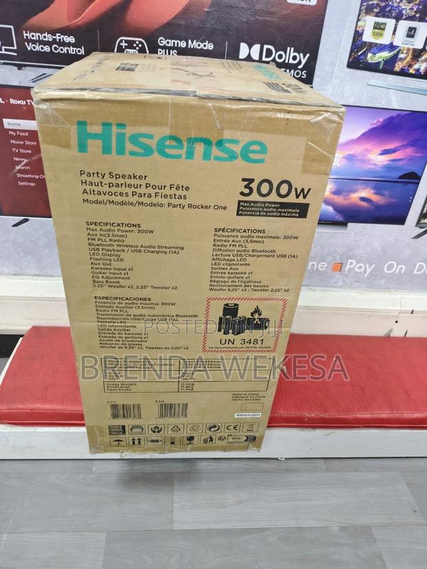 Hisense Hp100 300w Portable Party Rocker - thumbnail 3