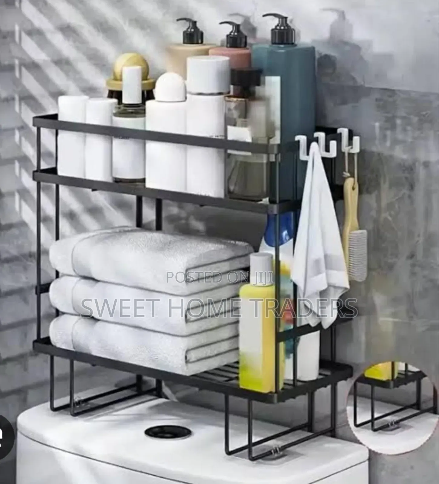 Mettalic 2 Tier Over the Toilet Storage Rack