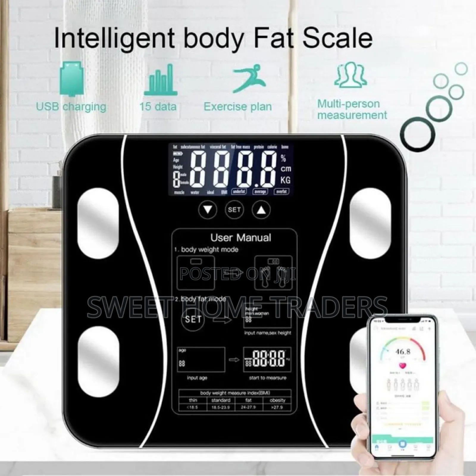 180kg Smart Digital Bluetooth Weighing Scale