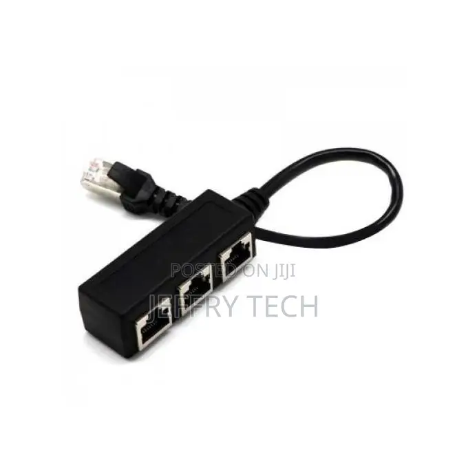 1 Male to 3 Female Port Ethernet Connector Splitter
