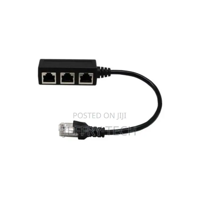 1 Male to 3 Female Port Ethernet Connector Splitter