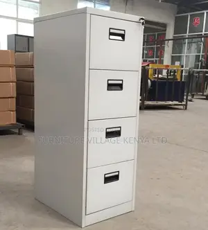 Cabinets:Premium 4-Drawer Metallic Storage Unit for Offices