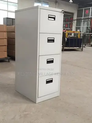 Cabinets:Premium 4-Drawer Metallic Storage Unit for Offices