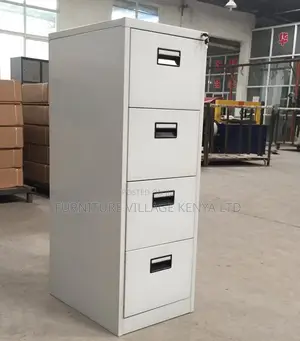 Cabinets:Premium 4-Drawer Metallic Storage Unit for Offices