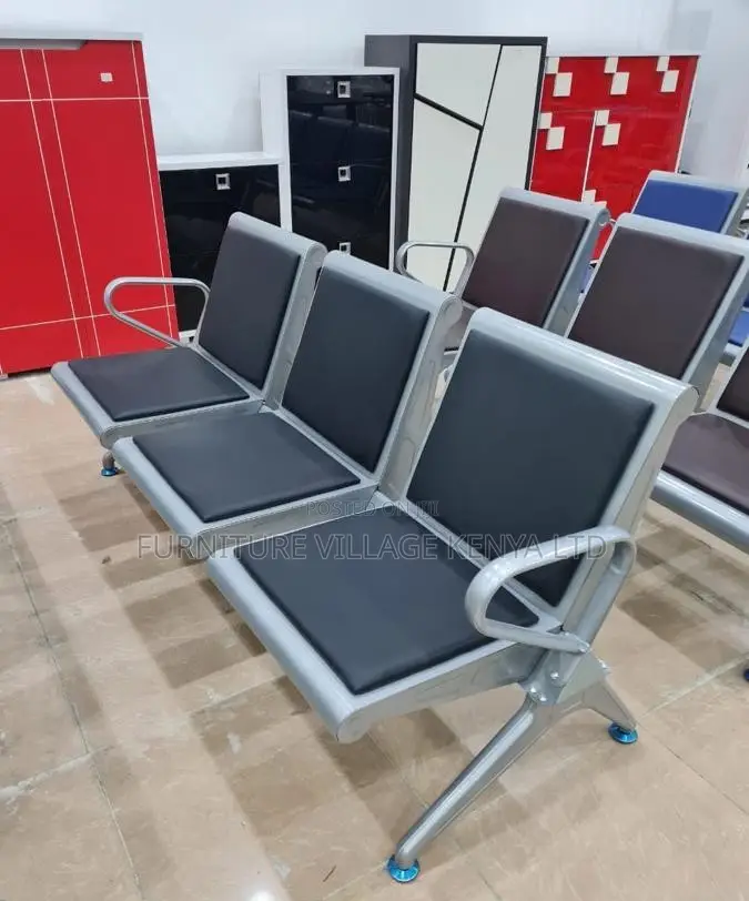 Benches: 3-Person Metal Guest Seating Bench