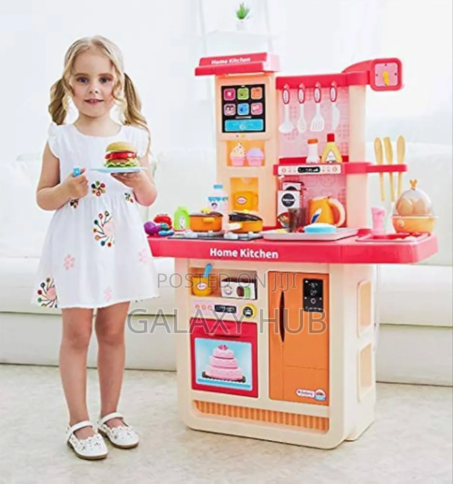 54 Pieces Large Pretend Kitchen Set.
95cm Available