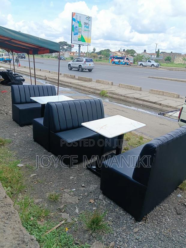 Back to Back Restaurant Couches, Black Latest Design - thumbnail 2
