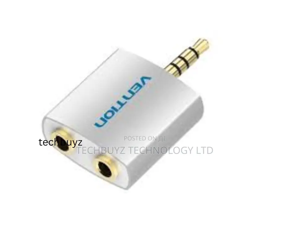 Vention 4 Pole 3.5mm Male to 2*3.5mm Female Converter