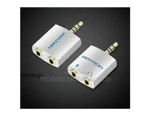 Vention 4 Pole 3.5mm Male to 2*3.5mm Female Converter