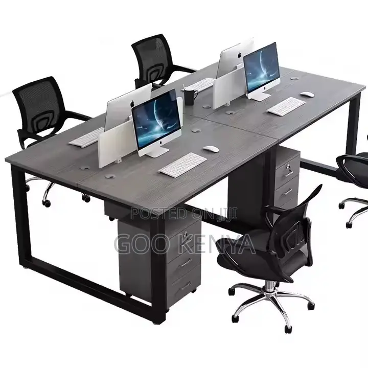 Office Desk ; 4-Way Open View Workstation Desk