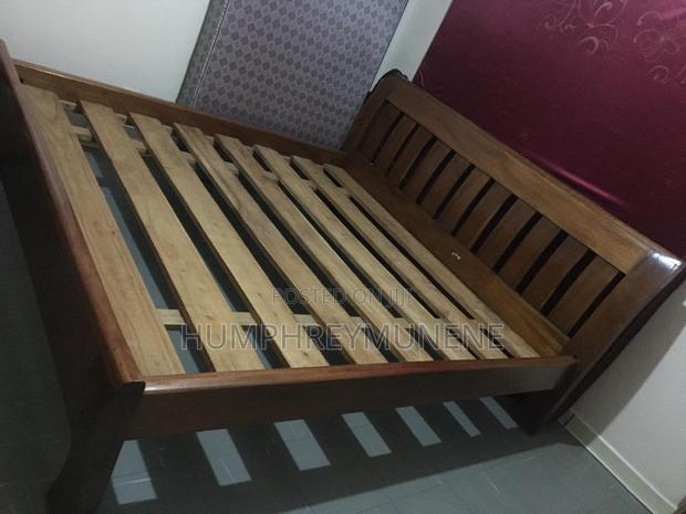 Mahogany 6x6 Bed With Mattress - thumbnail 2