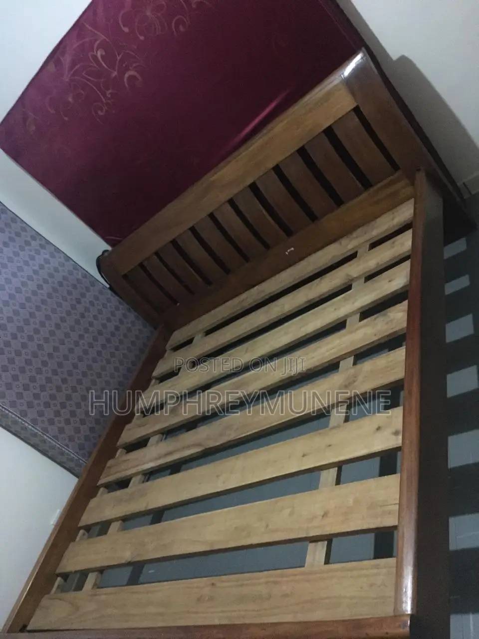 Mahogany 6x6 Bed With Mattress