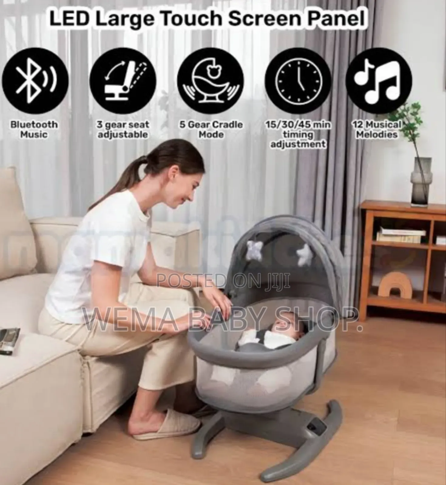 Mastela H Multi-Motion Electric Baby Cradle/Swing