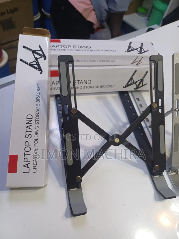 Foldable Black Laptop Bracket - main view