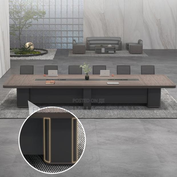 Office Table: Large Solid Wood Meeting Table – Seats 12-14 - thumbnail 3
