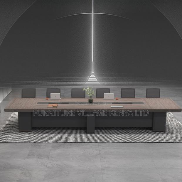 Office Table: Large Solid Wood Meeting Table – Seats 12-14 - thumbnail 6