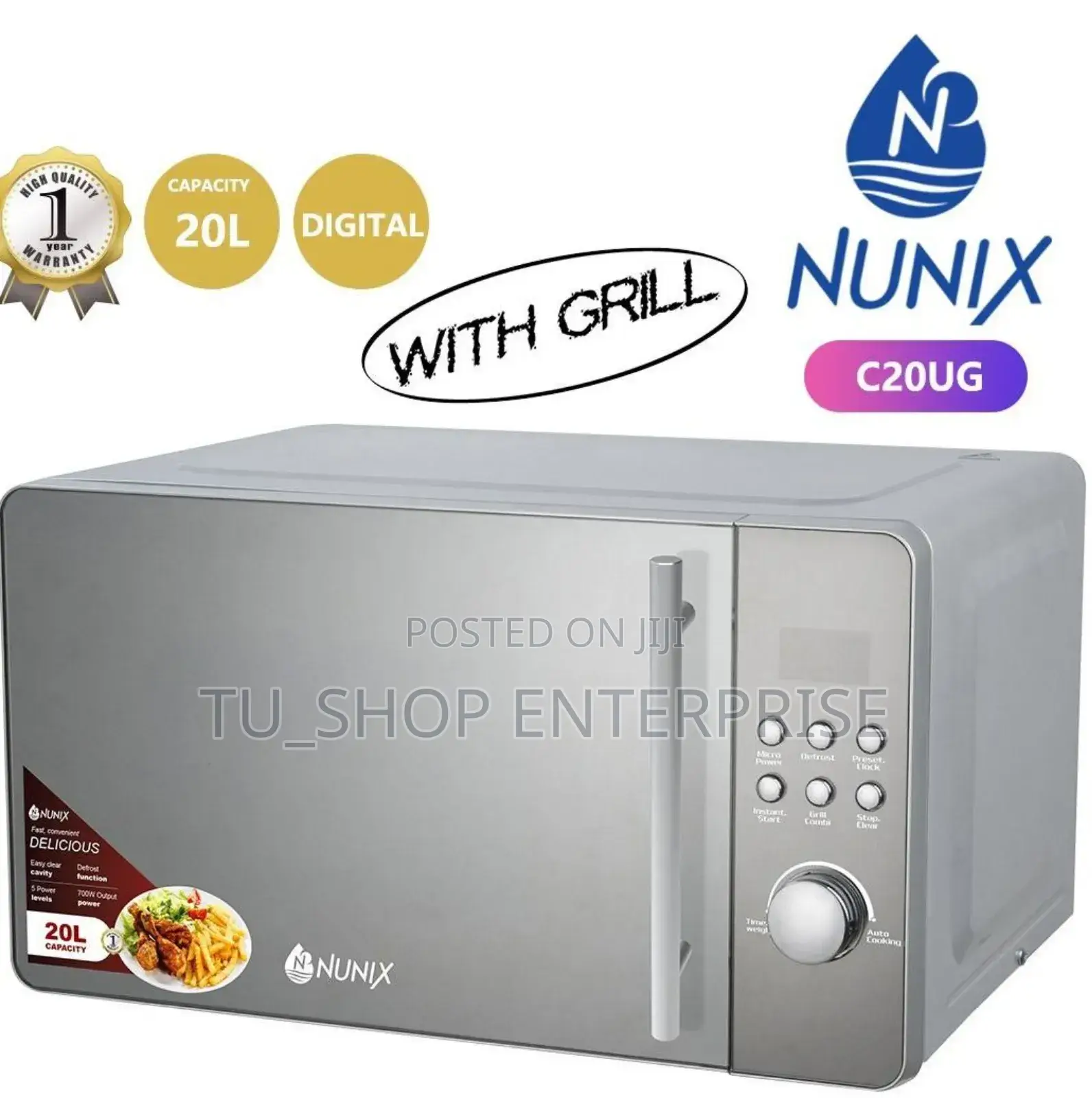 Microwave! 20 Litres Nunix Digital Microwave With Grill