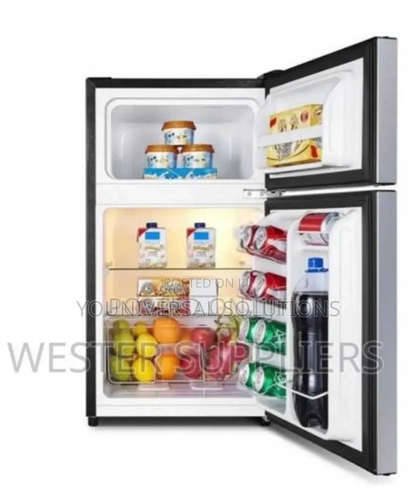 Hisense Fridge 91 Liters Frost Double Door Silver