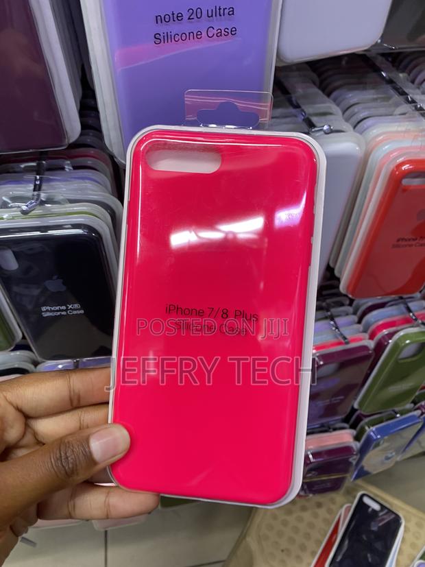 Danbey Liquid Silicone iPhone 7 Plus / 8 Plus Case-Hot Pink - main view