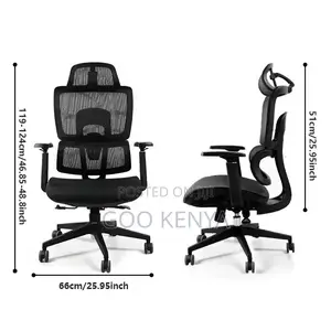 Office Chair ; Ergonomic Chair With Adjustable Headrest