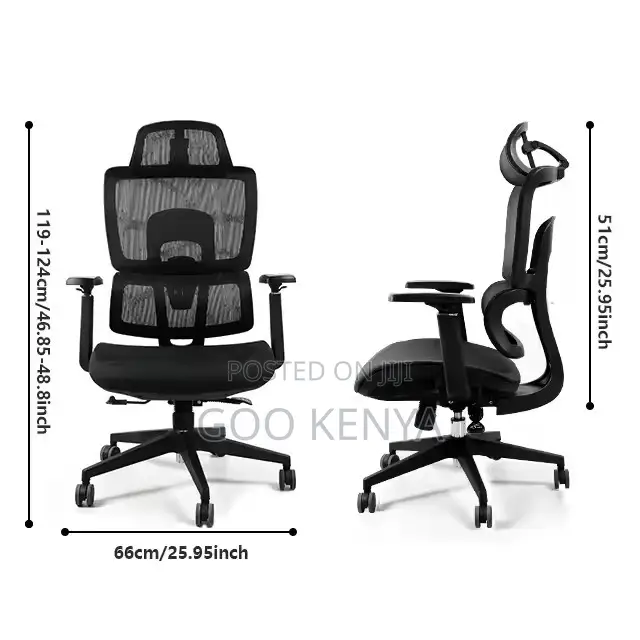 Office Chair ; Ergonomic Chair With Adjustable Headrest