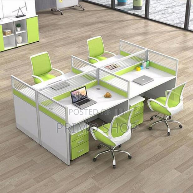 Office Desk; Quad Seater Elegant Make Office Workstation - thumbnail 5