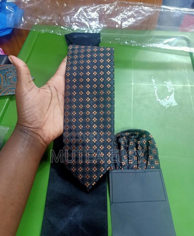 Black Brawn Geometric Cravat Tie Sets - thumbnail 2