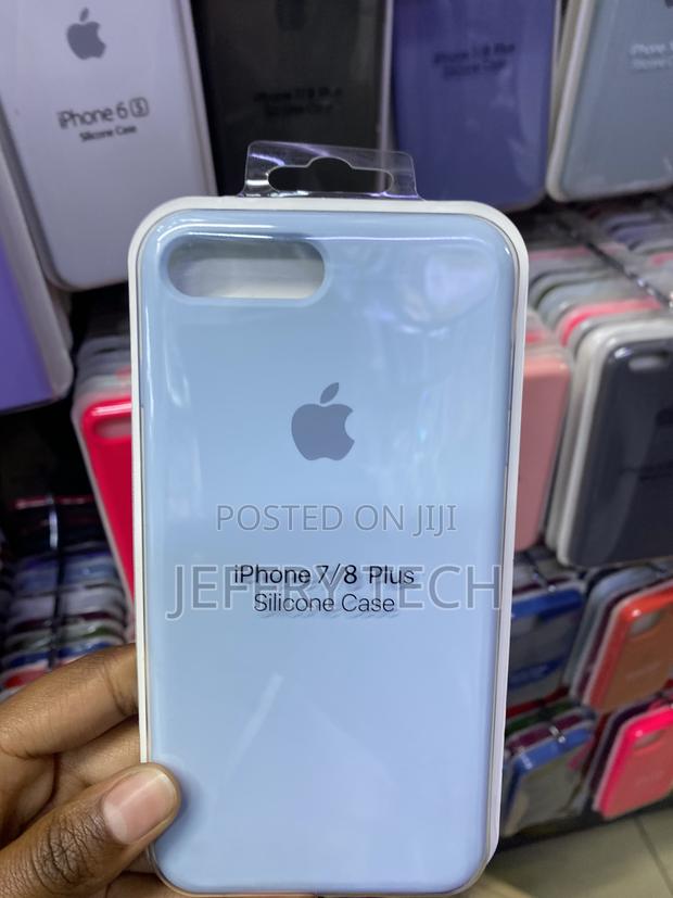 Symoo iPhone 8 Plus and 7 Plus Liquid Silicone Case-Blue - main view