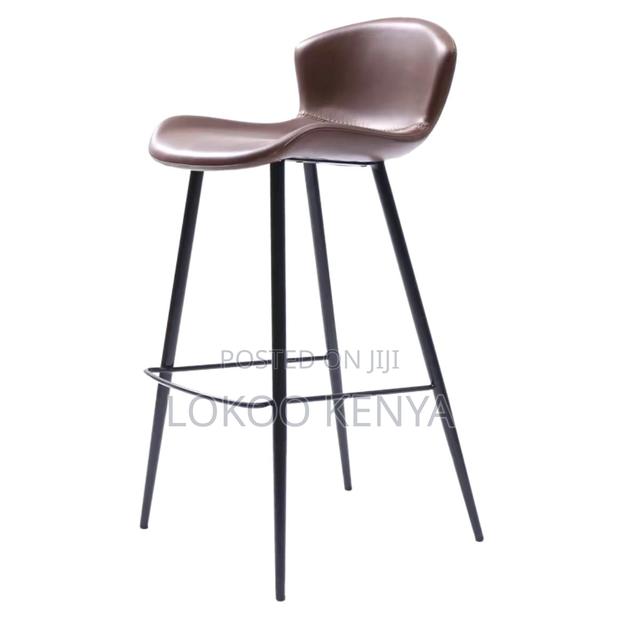 Office Stool : Modern Metallic Legs Office Barstool - thumbnail 2