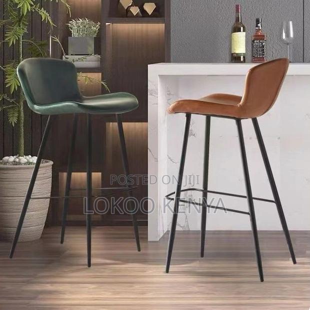 Office Stool : Modern Metallic Legs Office Barstool - thumbnail 3