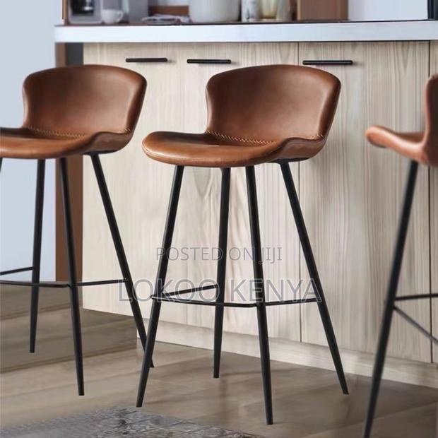 Office Stool : Modern Metallic Legs Office Barstool - thumbnail 5