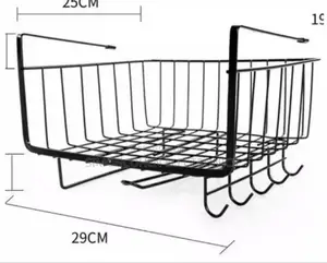 4 in 1 Metallic Under Shelf Rack With Hooks