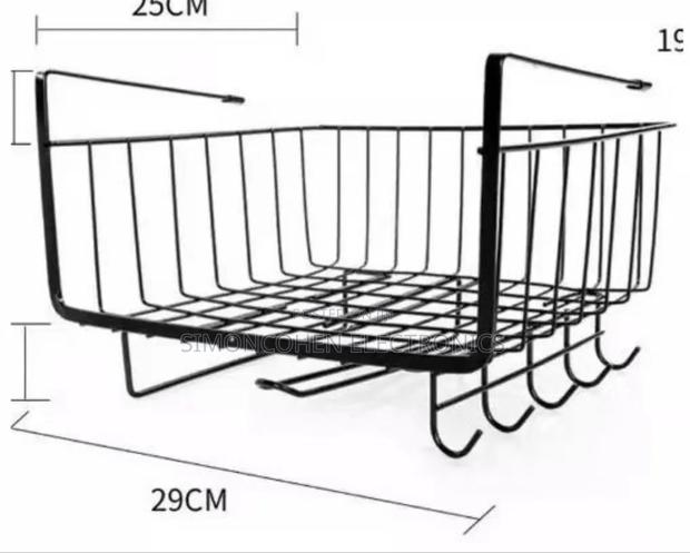 4 in 1 Metallic Under Shelf Rack With Hooks - thumbnail 3