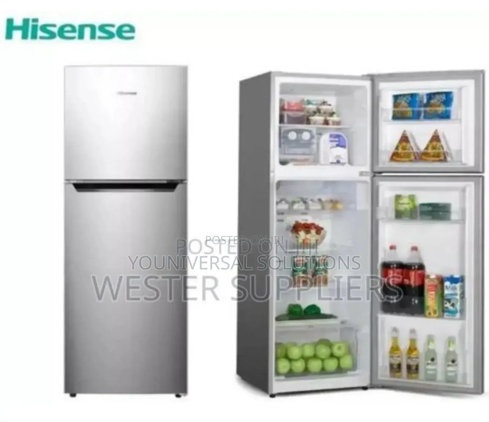 Hisense Frideg 205 Liters Frost Silver Double Door