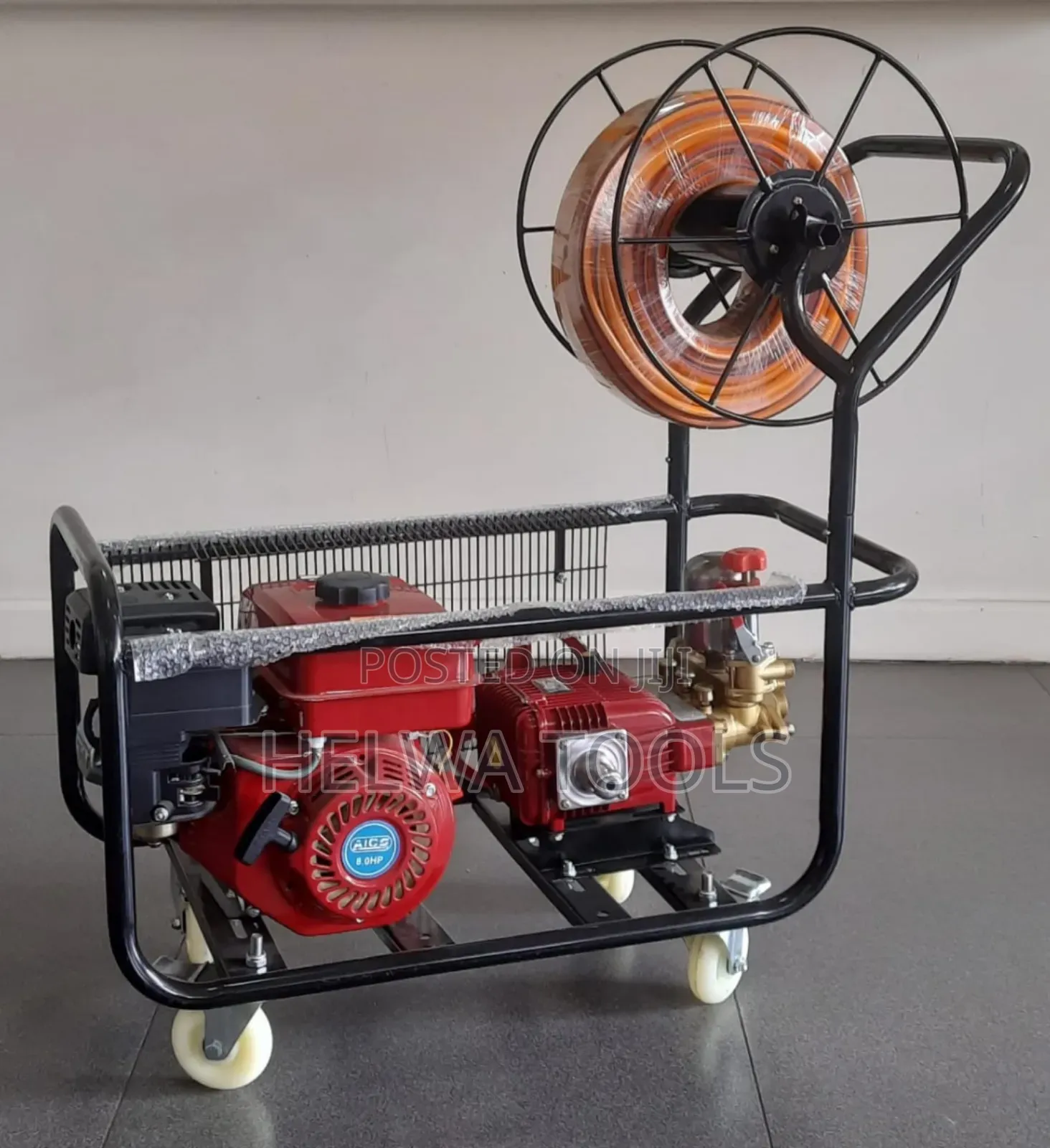 Aico Trolley Sprayer 8hp With Hose Reel