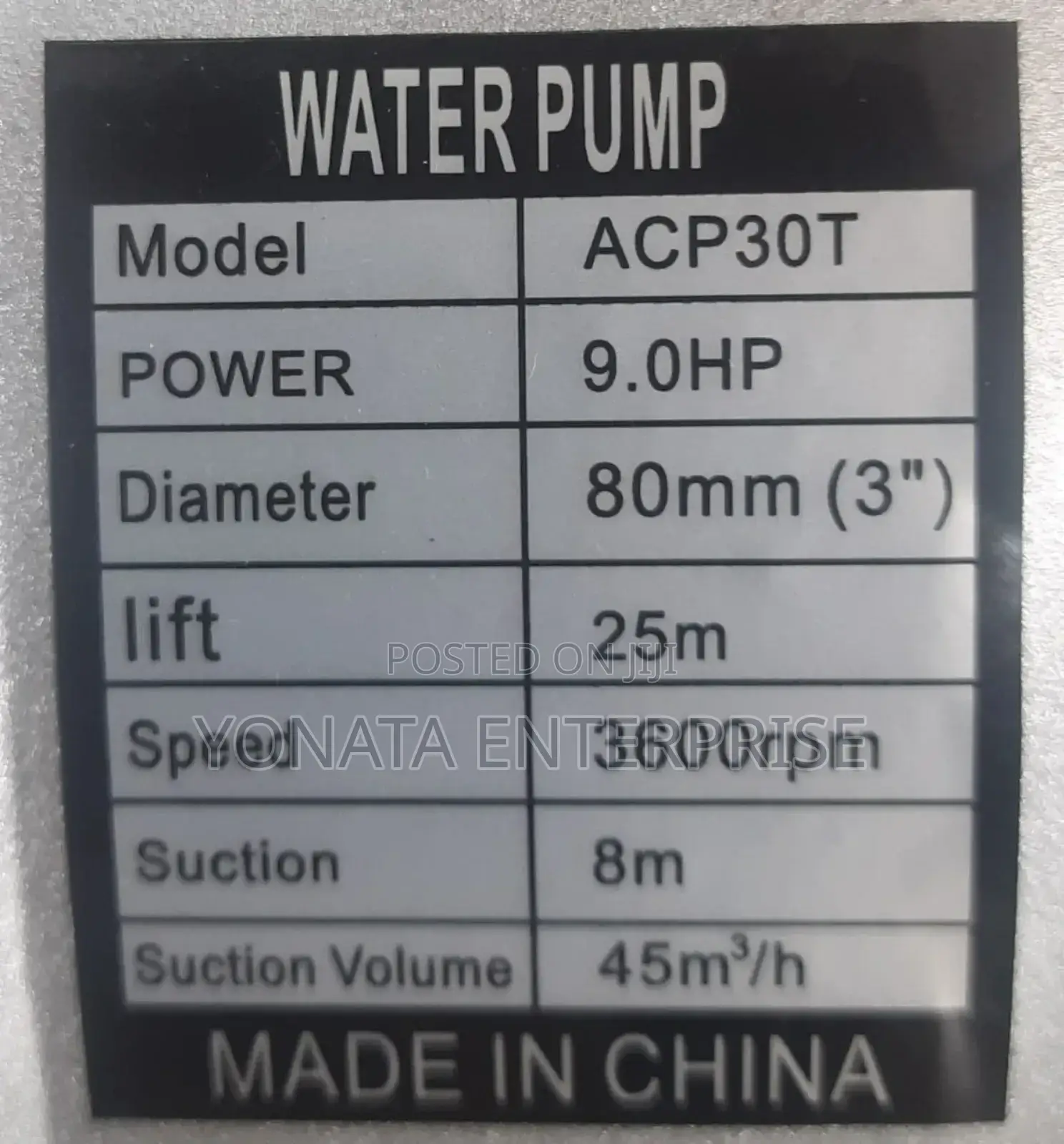 Sewer Petrol Waterpump 3"