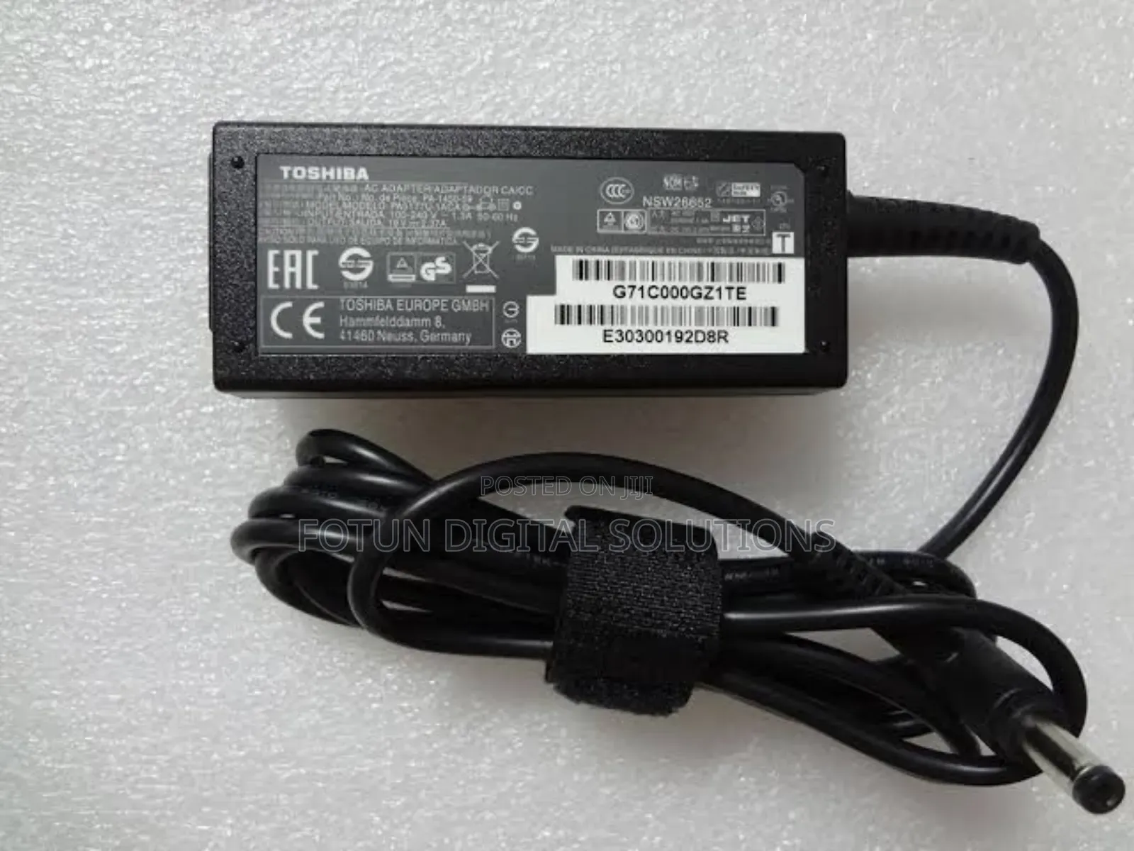 Original Toshiba Laptop Adapter – 19v 65w With Stable Output