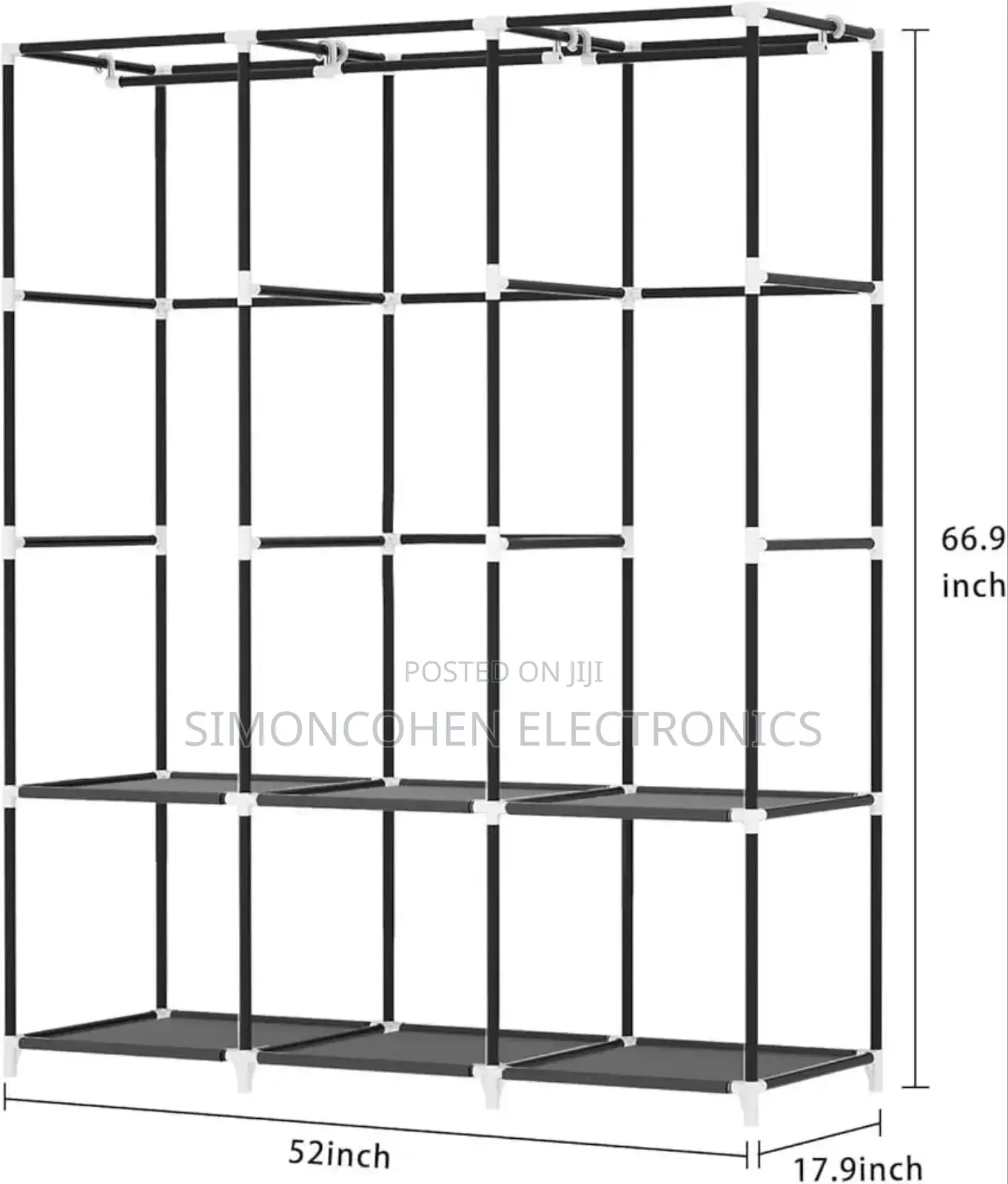 Heavy Duty Multipurpose Metallic Clothes Organizer Wardrobe