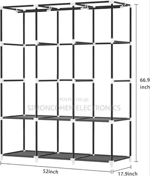 Heavy Duty Multipurpose Metallic Clothes Organizer Wardrobe