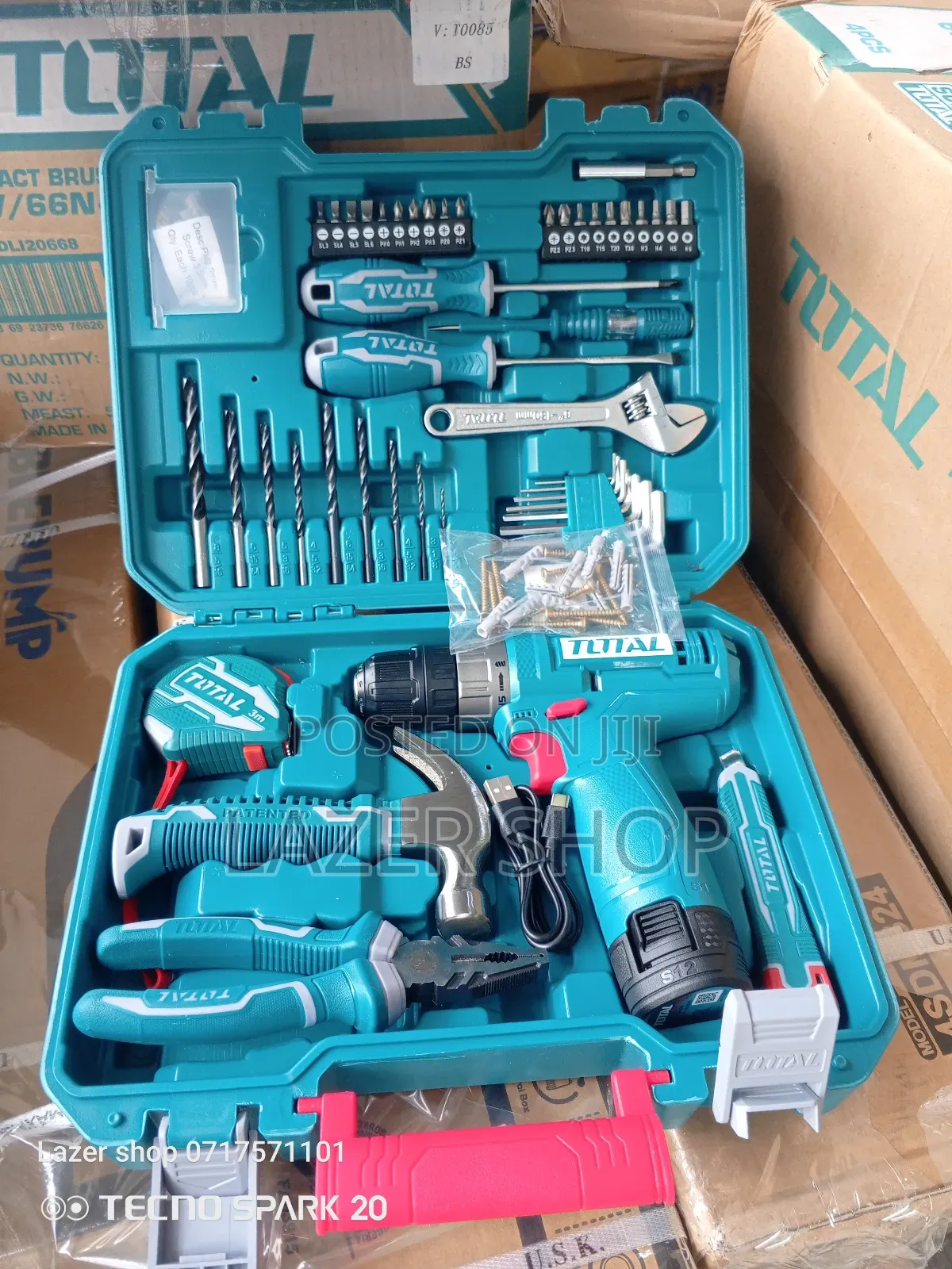 98pcs 12v Total Cordless Drill