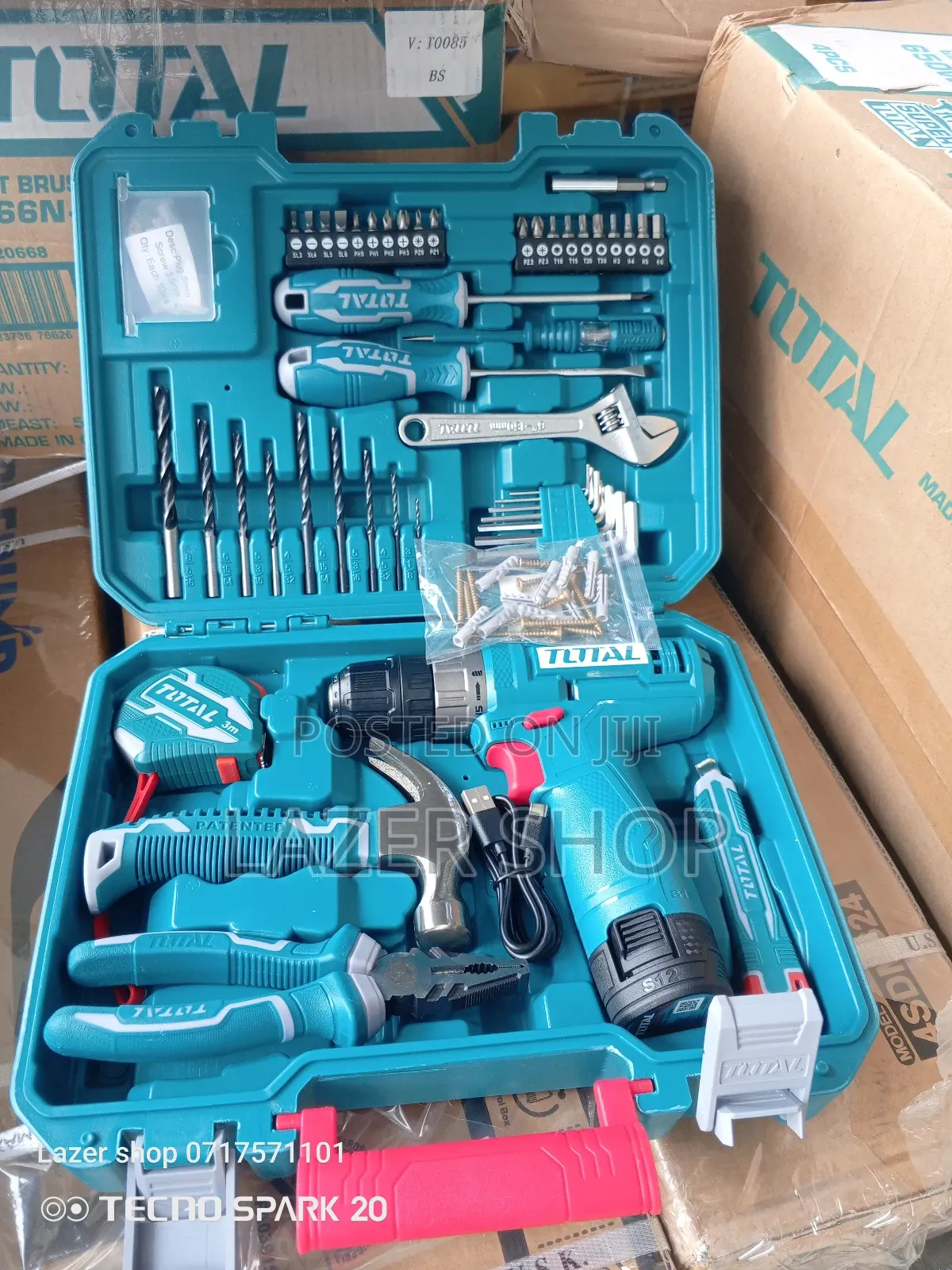 98pcs 12v Total Cordless Drill
