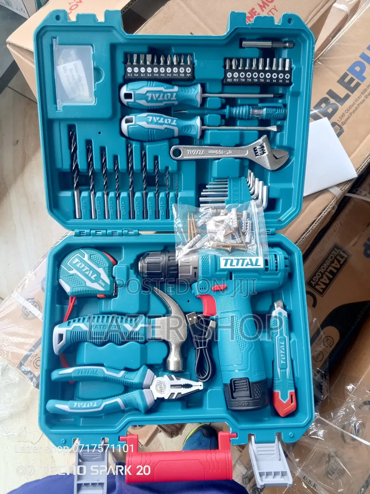 98pcs 12v Total Cordless Drill