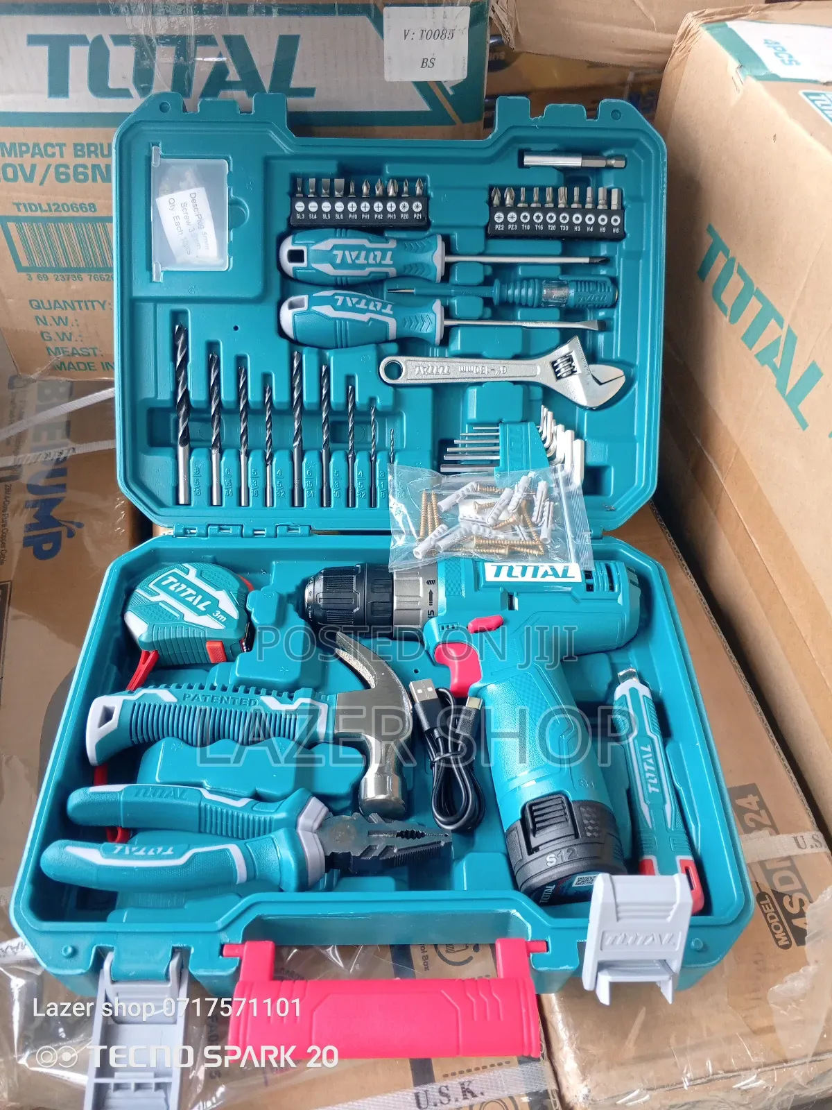 98pcs 12v Total Cordless Drill
