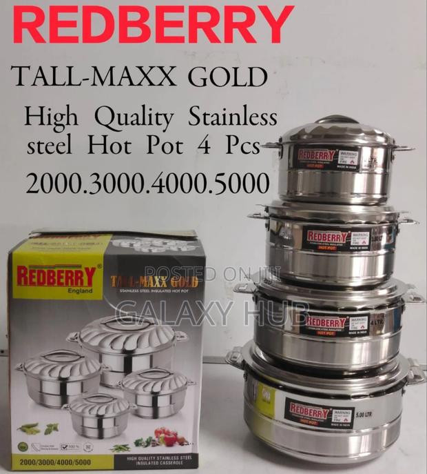 Redberry Stainless Steel Insulated Hotpot 4pcs