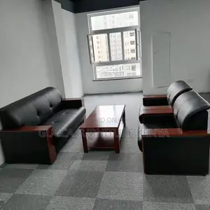 Sofas: Office Business Leather Modular Guest Arm Sofa Set