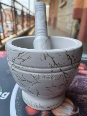 White Granite Grinding Mortar and Pestle