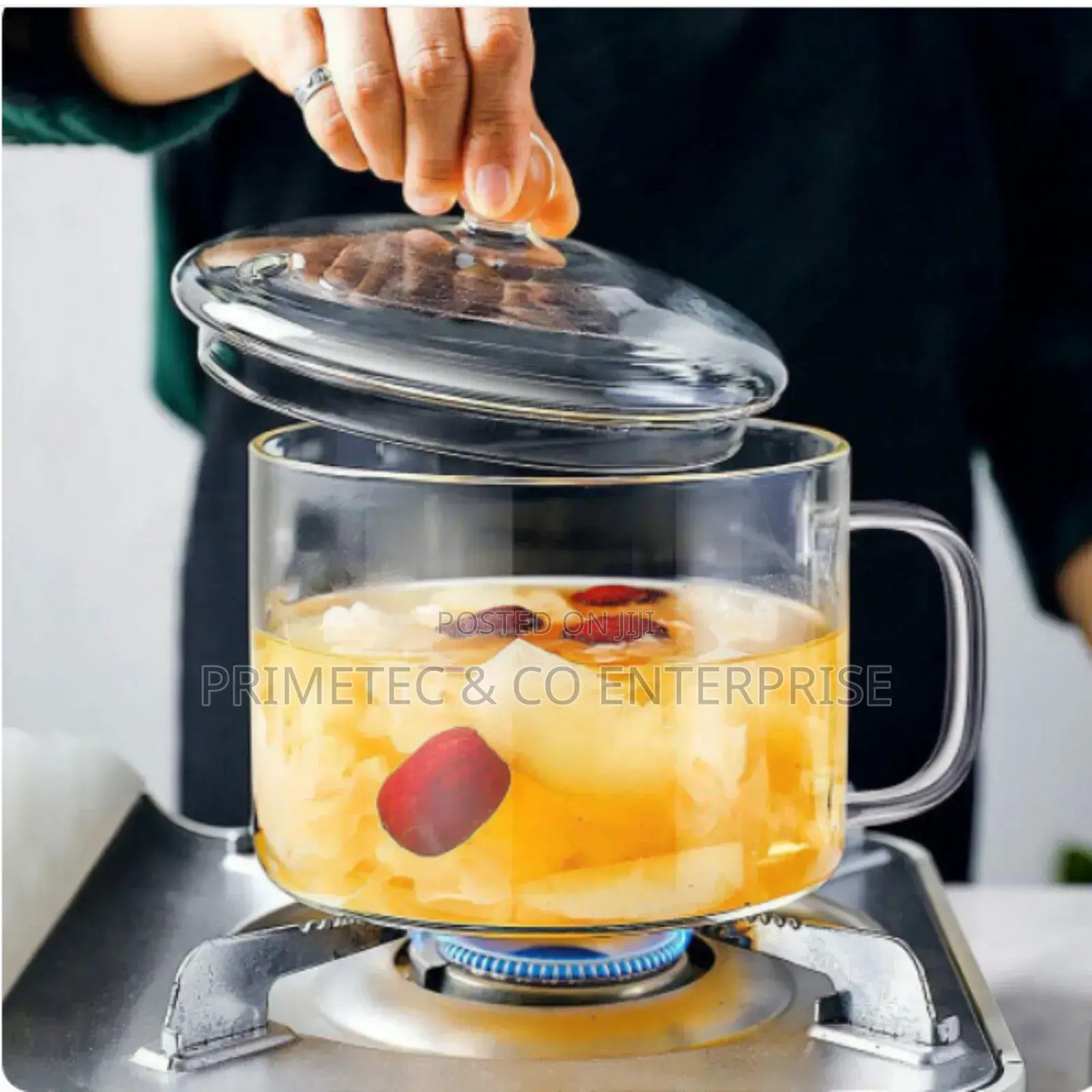 Glass Heat Resistant Cooking Pot