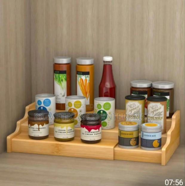 Expandable Wooden 3-Tier Rack