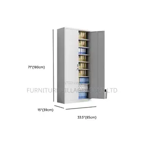 Cabinets: Flexible Shelving 2-Door Metallic Storage Cabinet