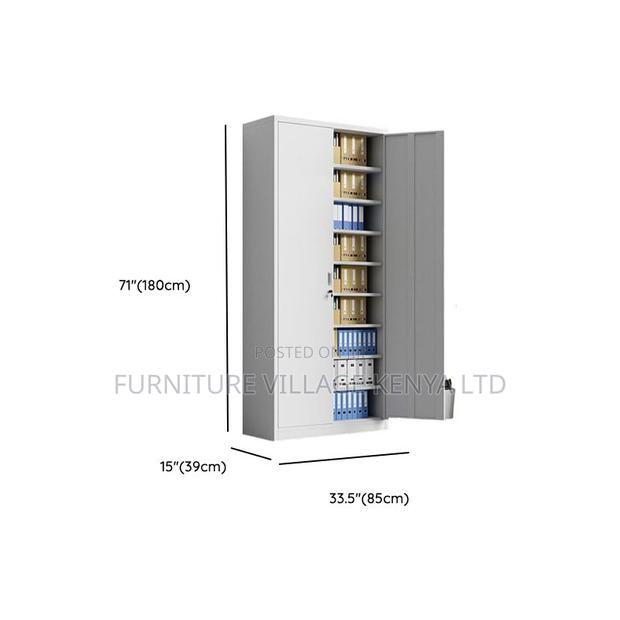 Cabinets: Flexible Shelving 2-Door Metallic Storage Cabinet - thumbnail 5